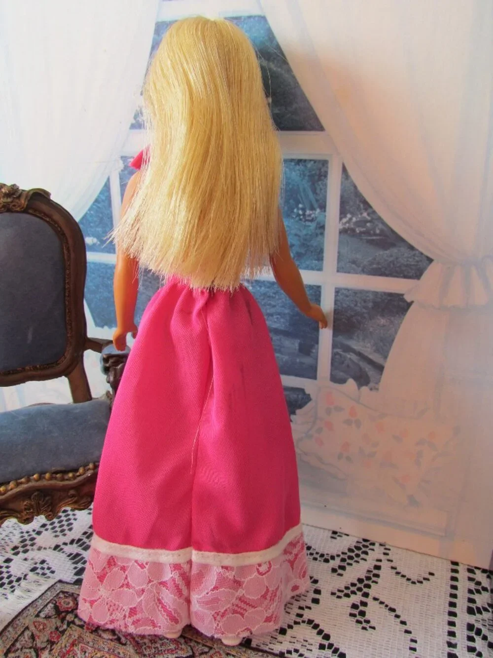 SKIPPER SUNSET MALIBU 1970 w CLOTHES, SHOES, COWGIRL OUTFIT, PINK LACY GOWN